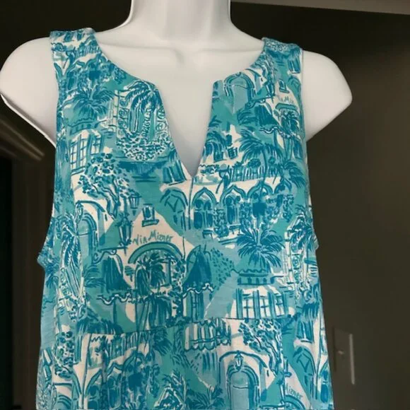 Lilly Pulitzer Lindy Dress – Amalfi Blue Sunny State of Mind | Size M - Picture 3 of 5